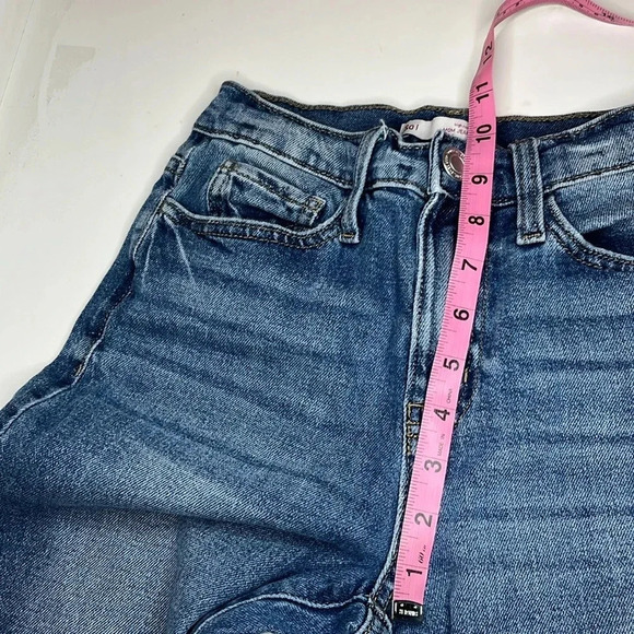 Mom jeans high rise cotton blend size 0 size 24 SO 2021 medium wash one owner - Picture 3 of 15